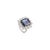 Contemporary Luxury 7.11 Ct Sapphire Estate Ring With 13 Round 4.06 Ct Diamonds in 18k Gold Size 7 For Sale - Image 3 of 14