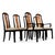 6 Thomasville Embassy Asian Modern Chinoiserie Dining Chairs Gray Seats For Sale - Image 13 of 16