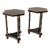 Pair of Ebonized and Parcel Gilt Hexagonal Side Tables For Sale