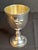 Mid-Century Modern Vintage Israeli Sterling Silver Kiddush Cup Grape Cluster Goblet Gold Wash 114g For Sale - Image 3 of 15