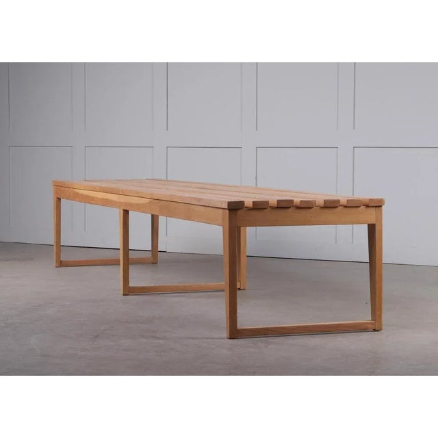 Long Swedish Bench in Oak, 1960s For Sale - Image 3 of 12