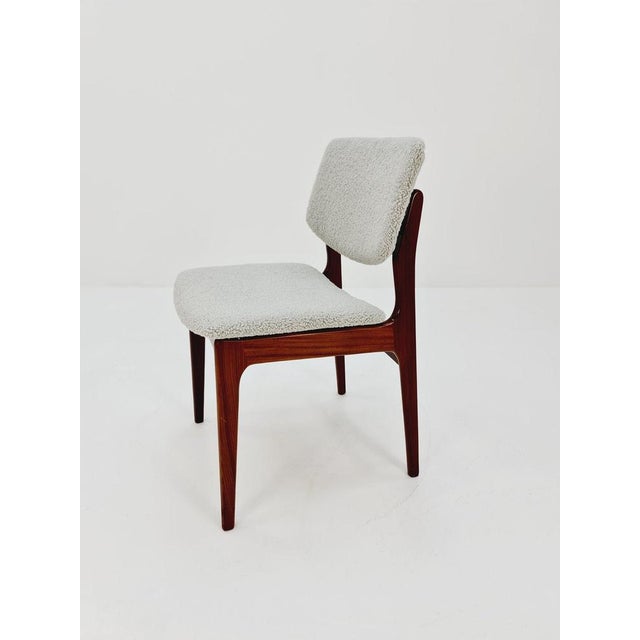 Vintage Danish Teak Chair with Teddy Fabric, 1960s For Sale - Image 10 of 11