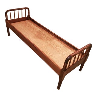 1940s Wooden Farmhand's Bed For Sale