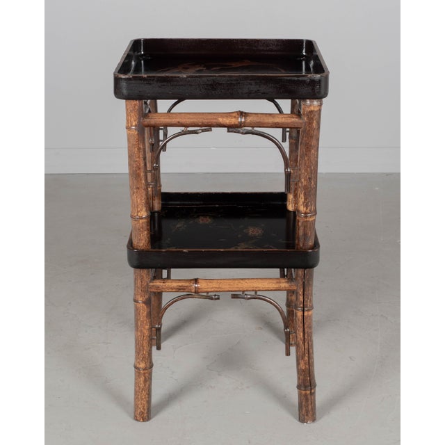 Japonisme French Japonisme Bamboo Side Table For Sale - Image 3 of 10