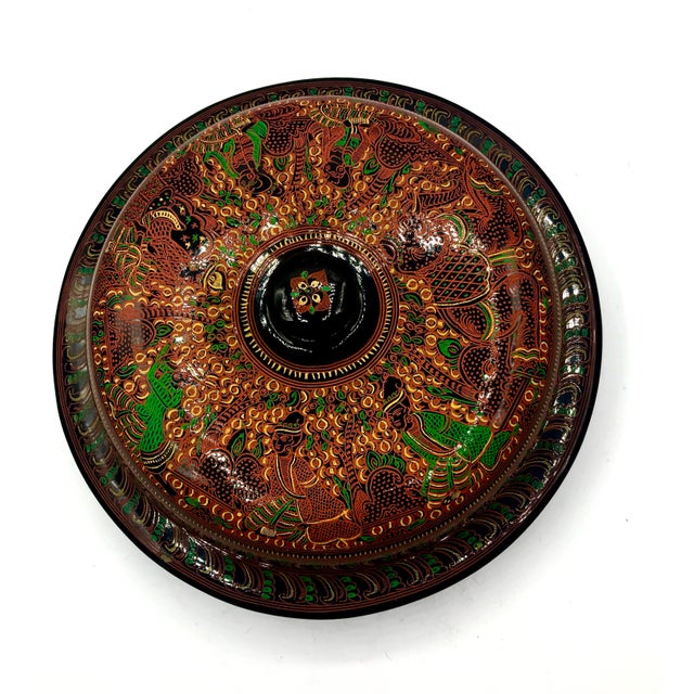 Early 20th Century Early 20th Century Burmese Yun Lacquer Lahpet-Ok Covered Serving Dish For Sale - Image 5 of 10