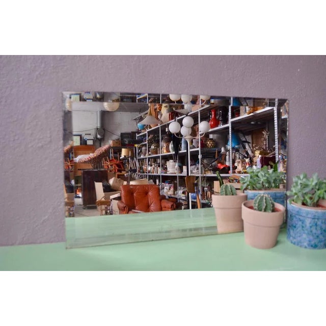 1940s Large Rectangular Oval Mirror, France, 1940s For Sale - Image 5 of 6