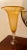 Gold 1990s Murano Style Glass Fluted Pedestal Style Dramatic Taper Tulip Vase, Made in Italy For Sale - Image 8 of 9