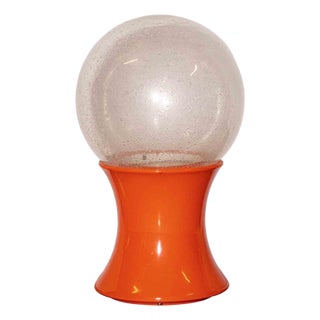 Orange Table Lamp by Carlo Nason, Murano Glass and Metal, Italy, 1960s For Sale