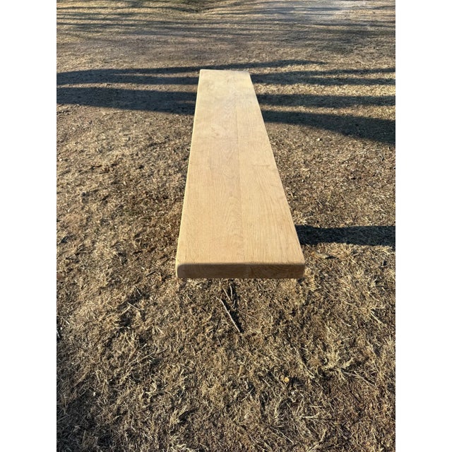 Large 19th Century French Country Bleached Solid Oak Console Table For Sale - Image 11 of 12