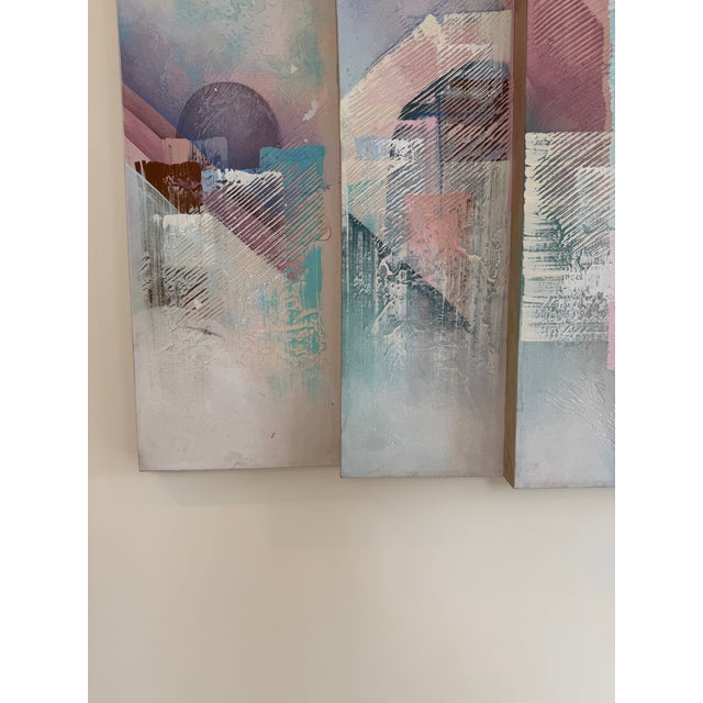 1980s Vintage Stack Canvas Art For Sale - Image 10 of 14