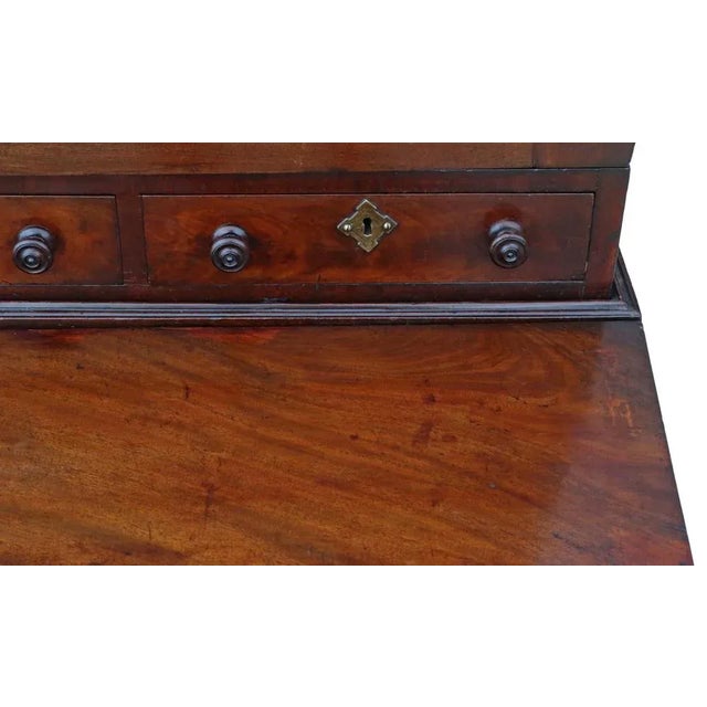 Wood Antique Mahogany Housekeepers Cabinet with Secretaire, 1800 For Sale - Image 7 of 10