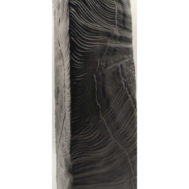 Ceramic Large Mid-Century Brutalist Column Vase in Black Bisque Porcelain by Martin Freyer for Rosenthal, 1970s For Sale - Image 7 of 11