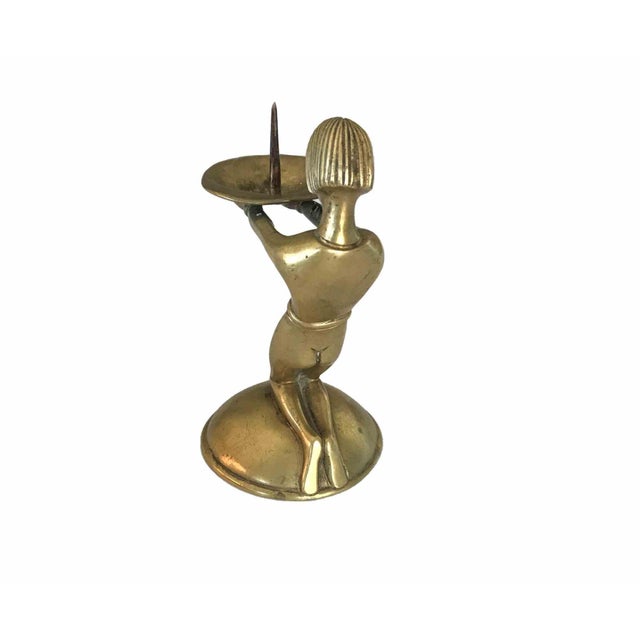 Sculptural Candlestick by Albert Gustav Bunge, 1920s For Sale - Image 4 of 5