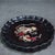 Brown Vintage Chinese Zitan Wood Scalloped Tea Tray With Mother of Pearl Fu Lion & Ball Inlay For Sale - Image 8 of 10