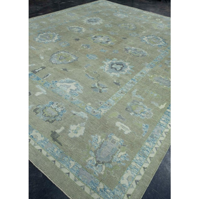 Turkish Turkish Oushak Rug 11'9" x 14'8" #18070 For Sale - Image 3 of 8