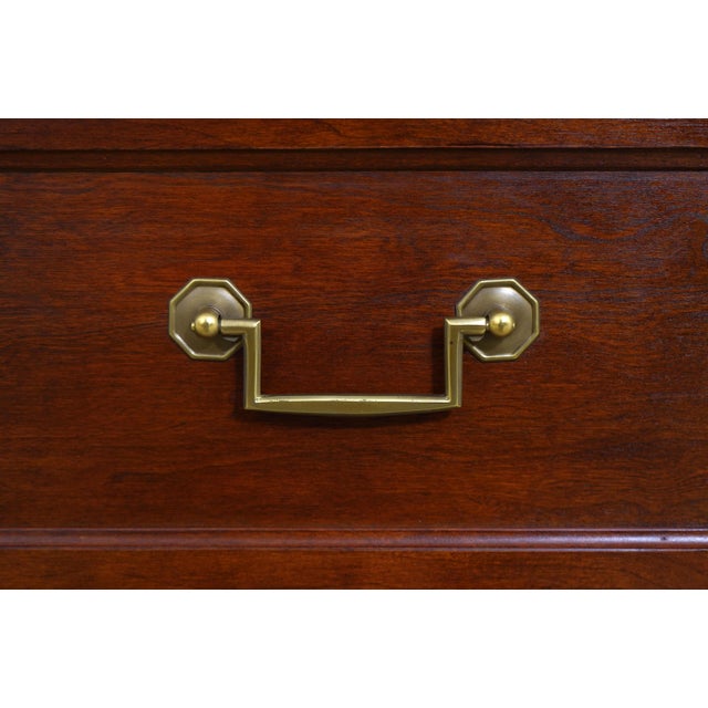 Stickley Cherry 3 Drawer Nightstand For Sale - Image 10 of 18