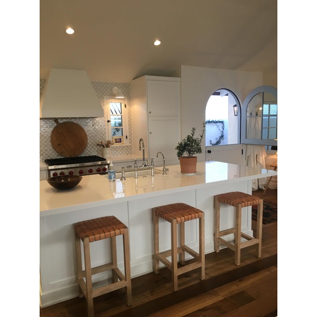 Modern Leather Strap Counter Stool Chairish