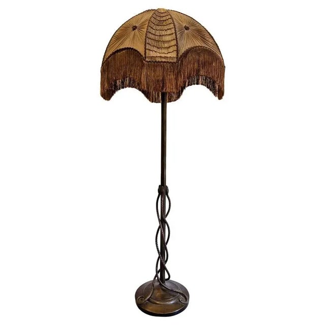 Vintage Bronze Floor Lamp with Entwined Snakes, 1950s For Sale - Image 15 of 15