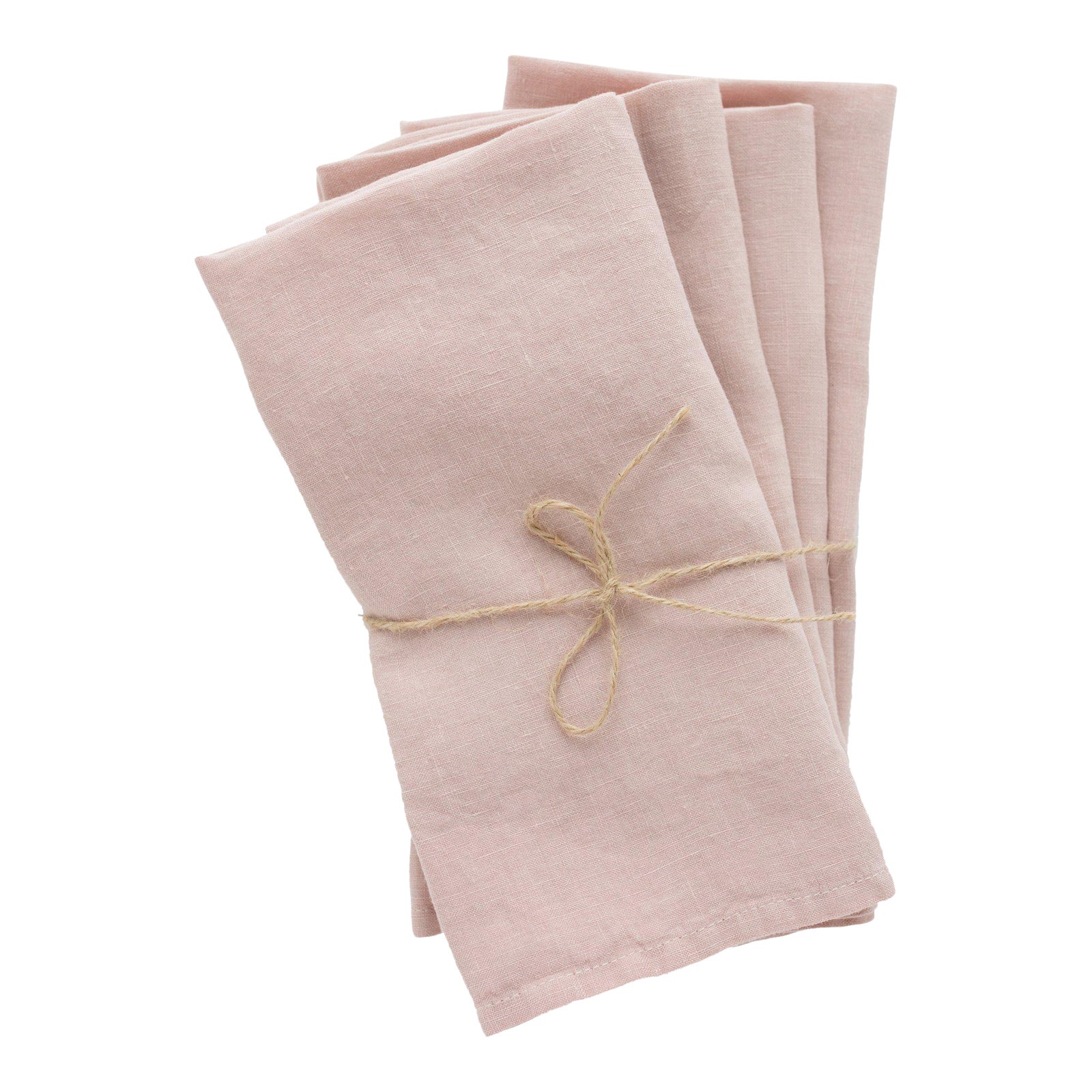 Rose Linen Napkins - Set of 4 | Chairish