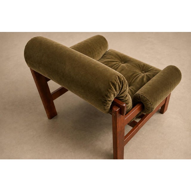 Pair of “Copa” Armchairs in Jatobá and Olive-Green Mohair by Jean Gillon for Italma, Brazil, 1960s For Sale - Image 18 of 18