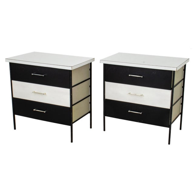 Vista of California Black & White Dressers, Pair Chairish