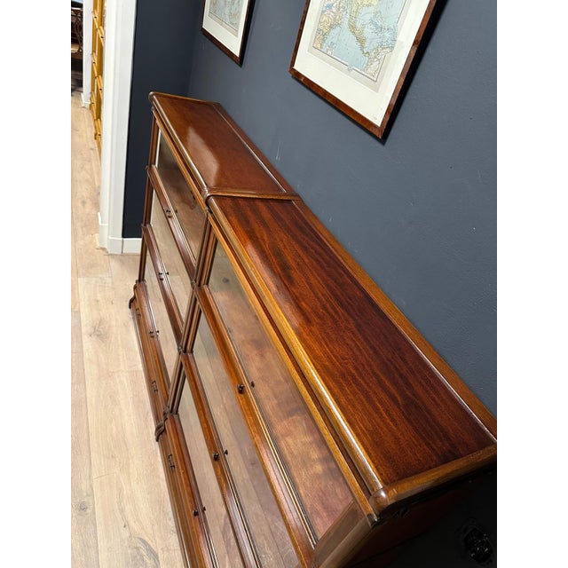 Wood Antique Modular Bookcase from Globe Wernicke, 1890s, Set of 6 For Sale - Image 7 of 9