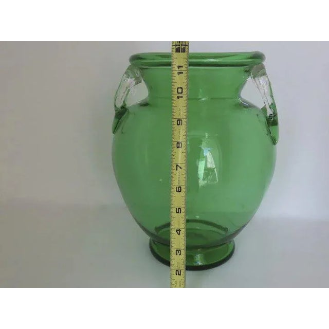 Glass Steuben Pomona Green Art Glass Vase Early 20th Century For Sale - Image 7 of 13