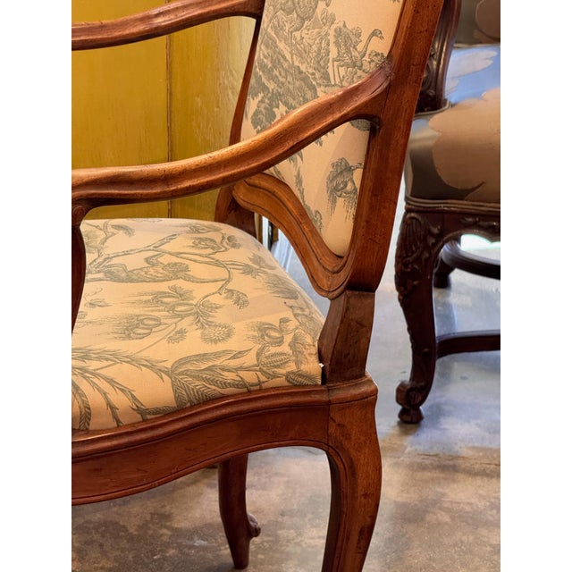 Pair of 19th Century French Walnut Armchairs For Sale - Image 11 of 13