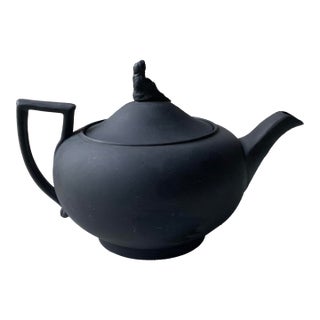 Antique Wedgwood Black Basalt Sybil Teapot,19th C. For Sale