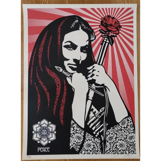 Shepard Fairey (Obey Giant), Revolutionary Woman with Brush, 2000s, Screenprint For Sale - Image 7 of 8