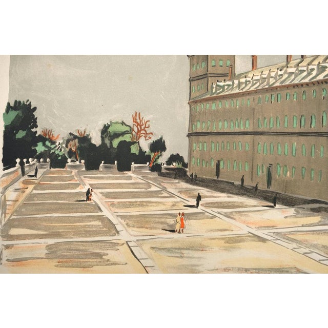 Modern Yves Brayer, Palais de l'Escorial, Lithograph For Sale - Image 3 of 7