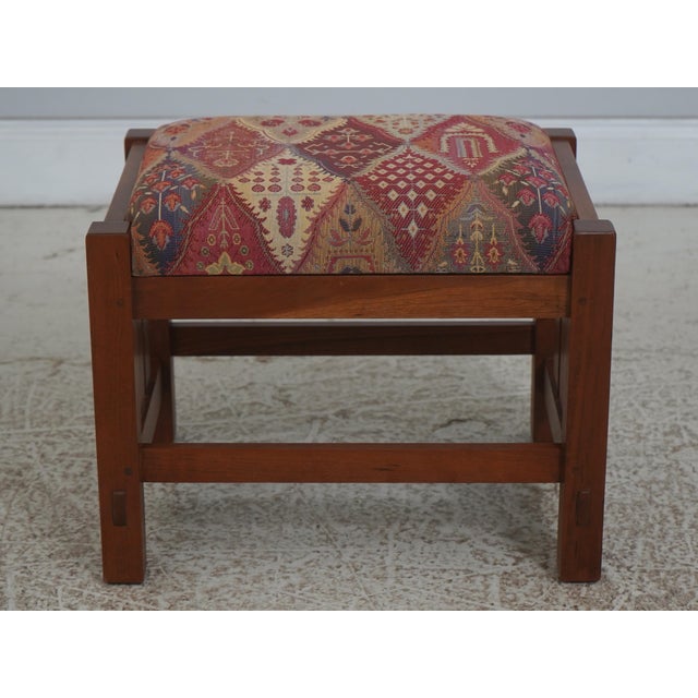 Stickley Mission Cherry Morris Chair & Ottoman For Sale - Image 11 of 17