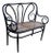 1865 Vienna Secession Scrolling Bentwood & Caine Settee Bench byThonet For Sale