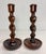 Pair Antique 19th Century Barley Twist English Wood Candlesticks Candle Holders For Sale - Image 4 of 12