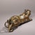 Antique Gilt Bronze Mythical Beast Sculpture – 9.4" Gold Inlaid Guardian Figure For Sale In Los Angeles - Image 6 of 9