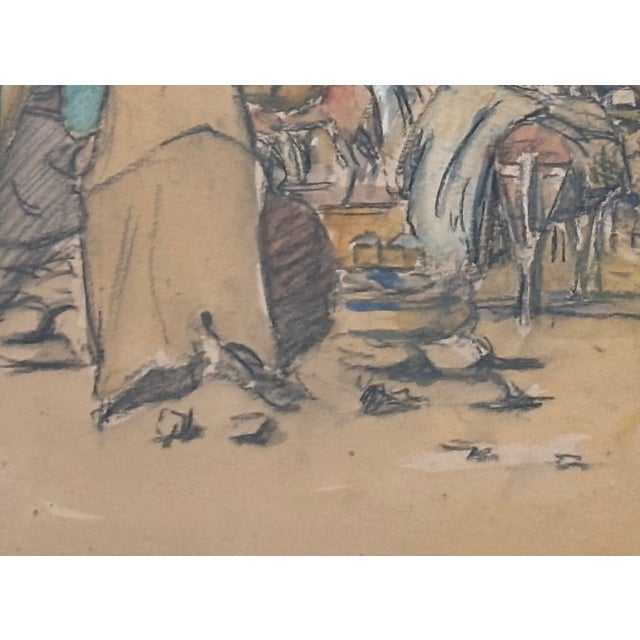 Original Late 19th Century Art Hl Hildabrant Tangiers Drawing Framed For Sale - Image 16 of 17