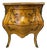 Elegant figurative olive wood Italian Bombe Chair Side Chest For Sale