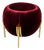 Vintage Ruby Velvet Pouf, 1980s For Sale