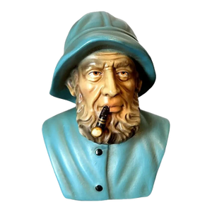 Vintage Art Pottery "Old Salt" Nautical Mariner Bust Figurine - Portugal