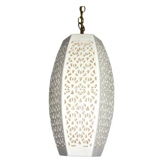 Mid-Century Ceramic Pendant Lights, 1960s Pair For Sale