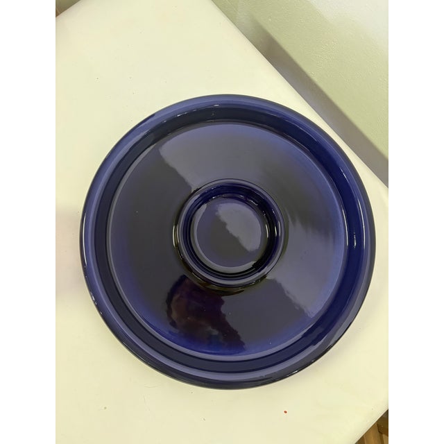 Blue Centerpiece by Gabbianelli Ceramics, Netherlands, 1970s For Sale - Image 8 of 9