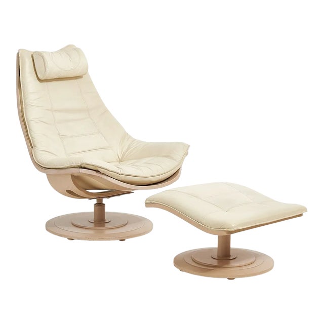 Nelo "Flight High" Swedish Chair and Ottoman Designed by Takashi Okamura For Sale