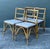 Tan Vintage Boho Woven Rattan Game Table and Chairs - Set of 5 For Sale - Image 8 of 12