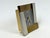 French Brutalist Steel and Brass Table Clock from Seiko, Japan, 1980s For Sale - Image 4 of 14