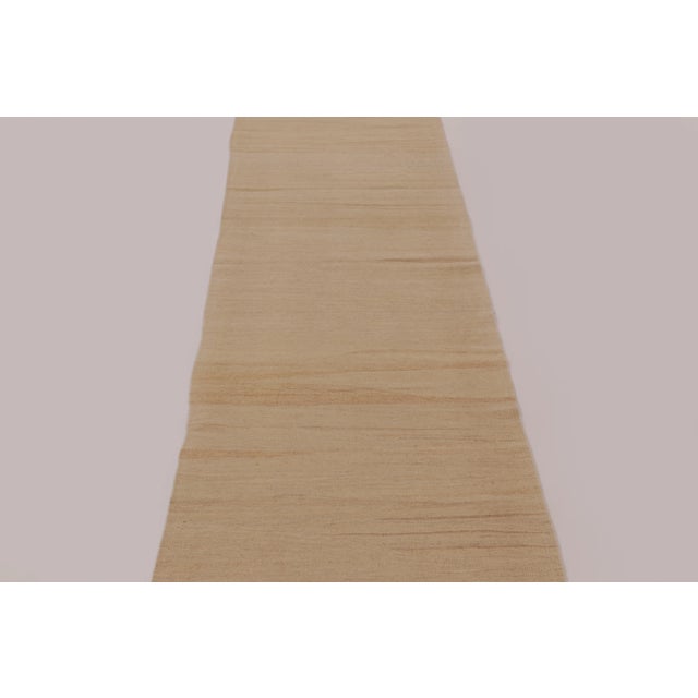 Contemporary Rug & Kilim's Contemporary Rez Kilim Runner With Brown Striae Design For Sale - Image 3 of 9