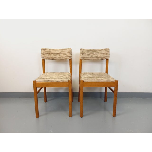 Vintage Baumann Chairs in Wood and Fabric, 1960s, Set of 2 For Sale - Image 10 of 18