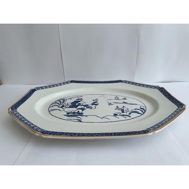 Antique Medium Woods Ware Ironstone Platter For Sale - Image 4 of 9