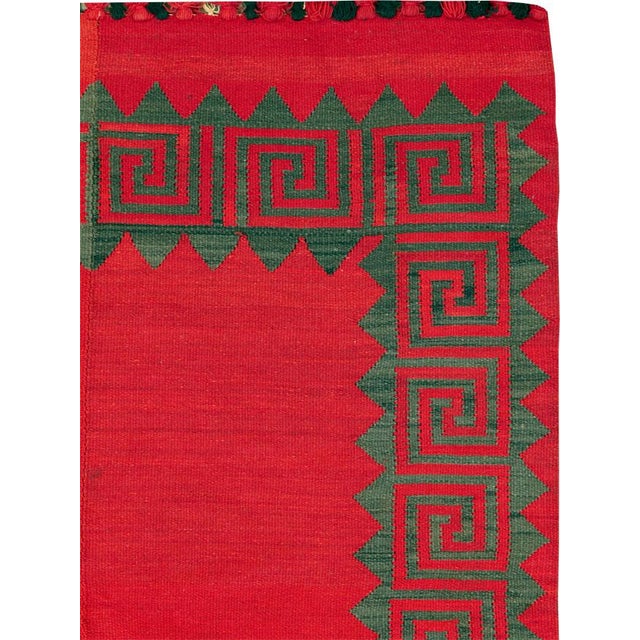 Tribal Mid-20th Century Handmade Turkish Flatweave Kilim Accent Rug For Sale - Image 3 of 10