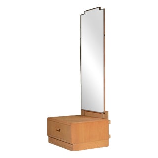 Pale Oak Cheval Dressing Mirror from Good Furniture Units Ltd., 1930s For Sale