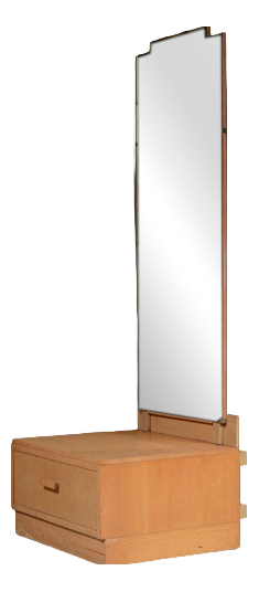 Pale Oak Cheval Dressing Mirror from Good Furniture Units Ltd., 1930s